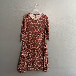Lisa Bayne Crinkled Midi Dress Double Pocket Size XS